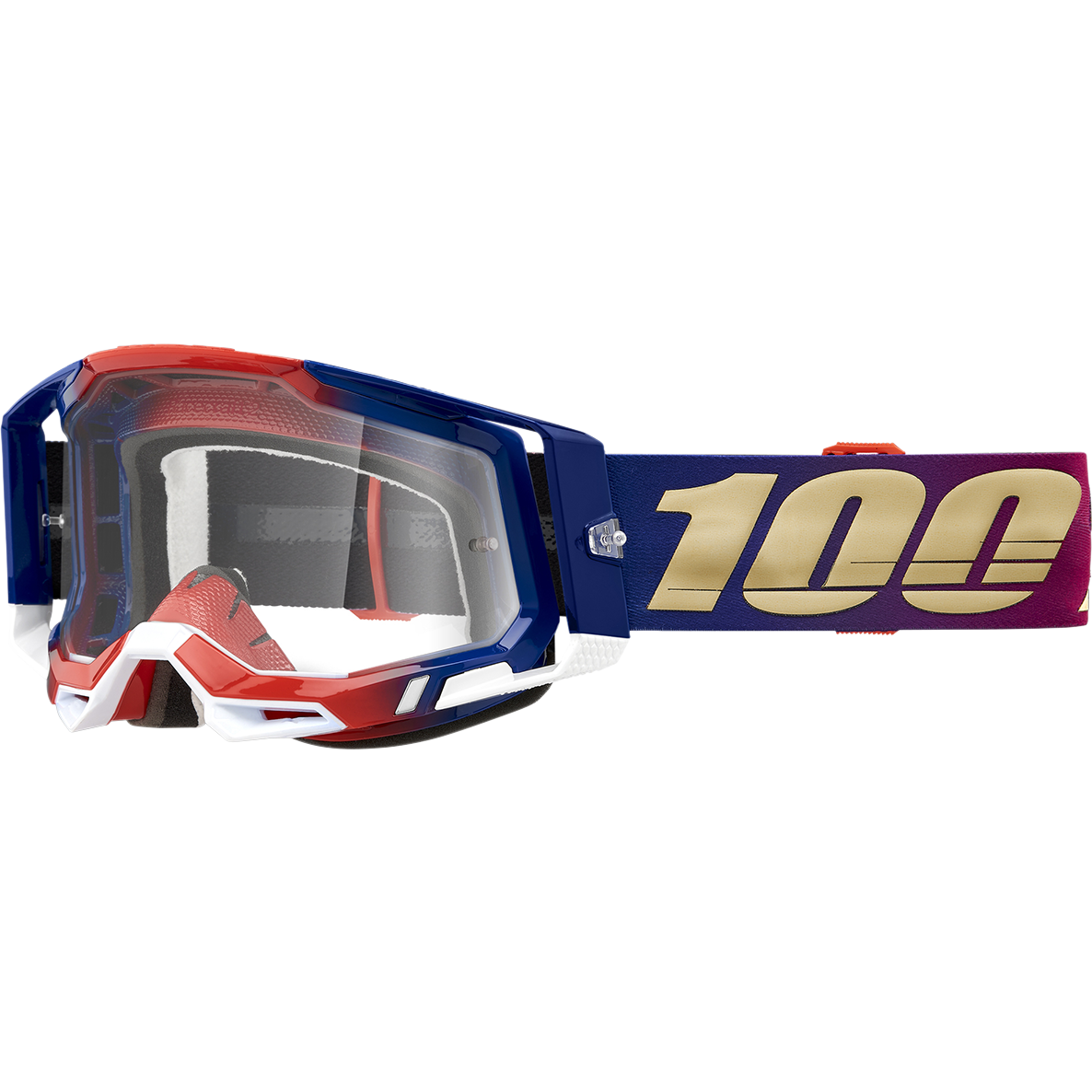 100% Racecraft 2 Goggles - United - Clear 50009-00009