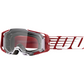 100% Armega Goggles - Oversized Deep Red - Clear 50004-00009