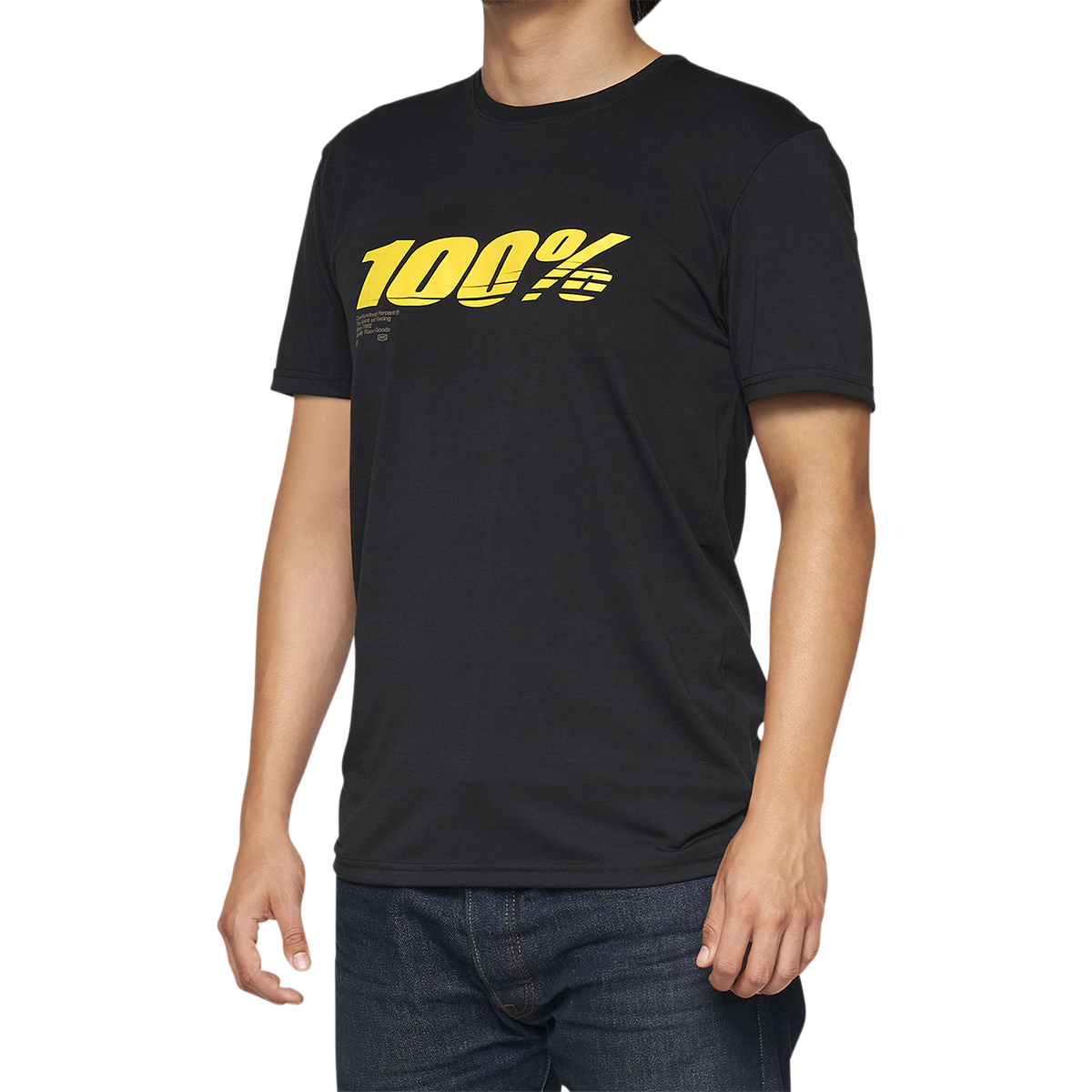 100% Tech Speed T-Shirt - Black - Large 35030-001-12