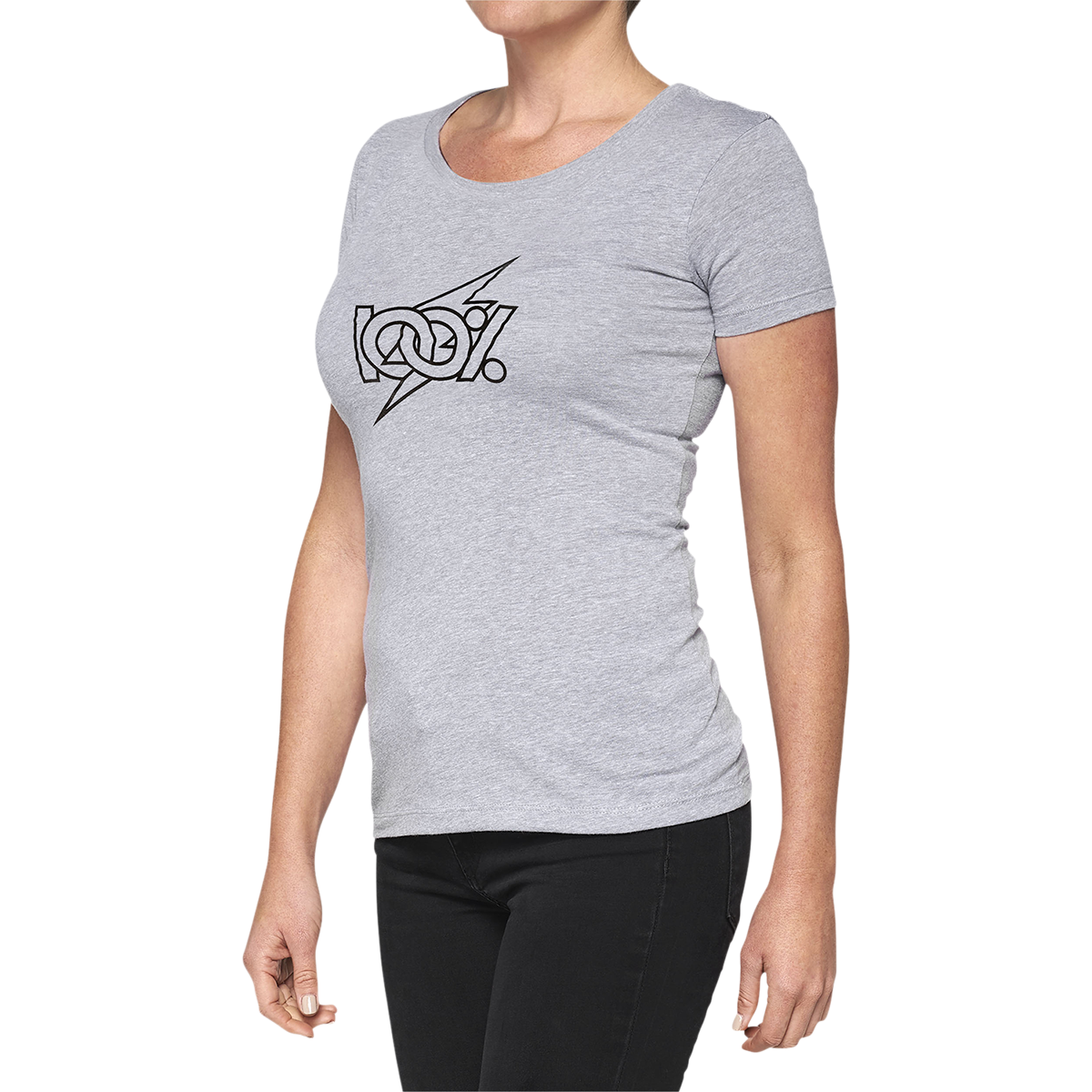 100% Women's Fioki T-Shirt - Heather Gray - Small 28107-188-10