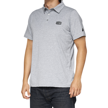 100% Corpo Polo Shirt - Heather Gray/Black - Small 35019-439-10