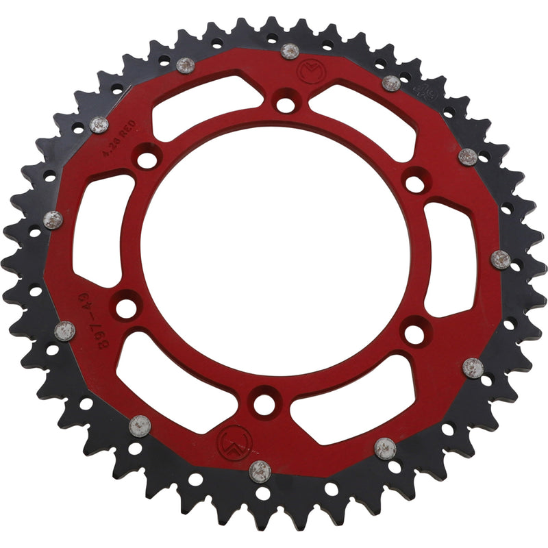 Moose Racing Dual Sprocket - Red - 49 Tooth 1210-897-49-13X