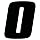 Dirt Digits Number Black #0 5.5"X4"