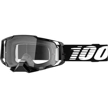 100% Armega Goggles - Black - Clear 50004-00001