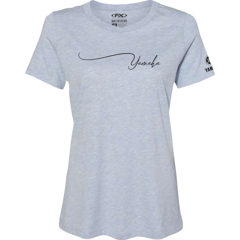 FACTORY EFFEX Women's Yamaha Signature T-Shirt - Light Heather Blue - Medium 27-87242