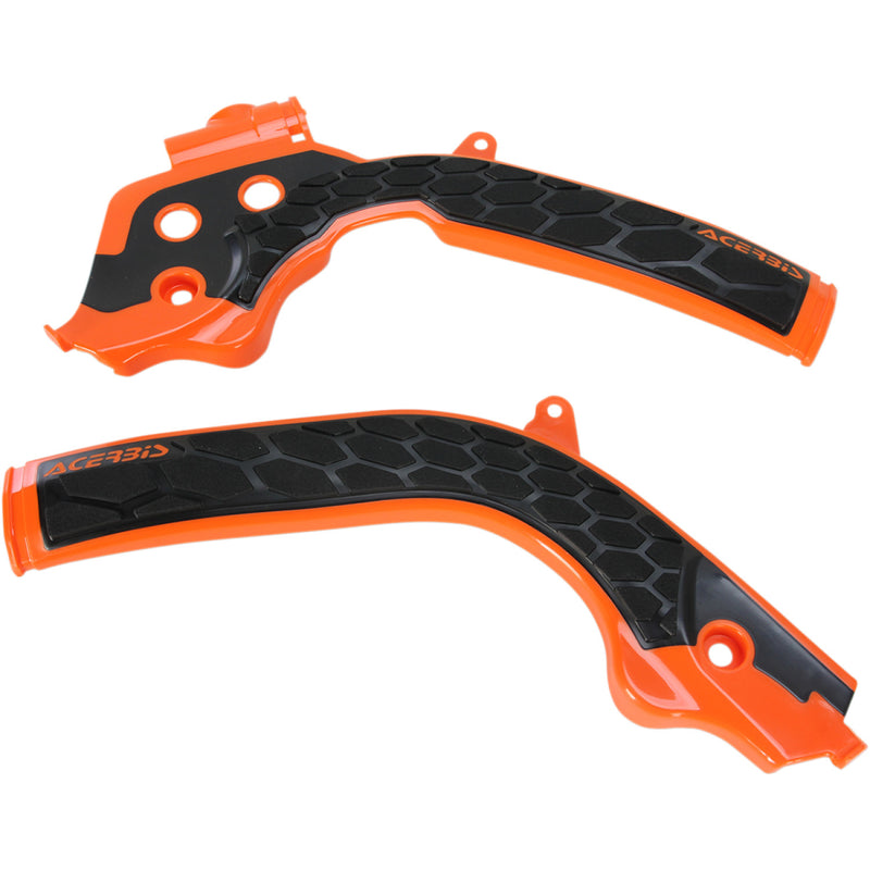 Acerbis X-Grip Frame Guards - '16 Orange/Black - Husqvarna | KTM 2449535225