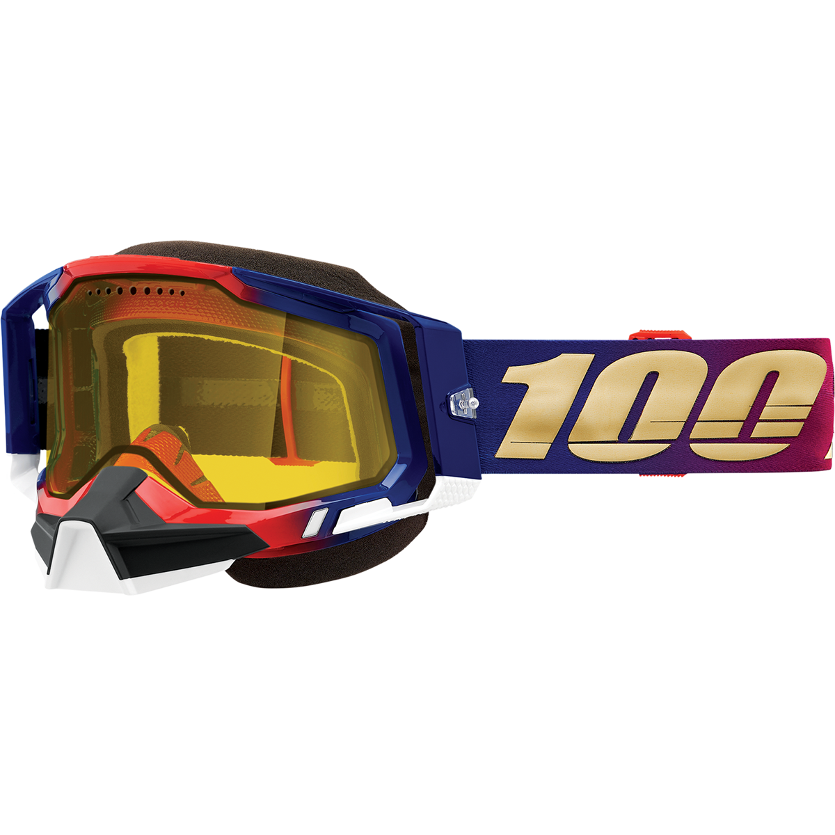 100% Racecraft 2 Snow Goggles - United - Yellow 50011-00006