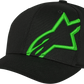 ALPINESTARS Corp Snap 2 Hat - Black/Green - One Size 1211810091060OS