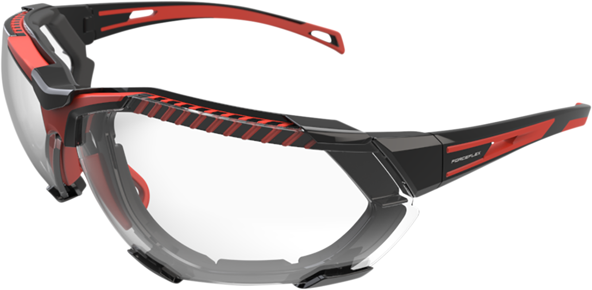 FORCEFLEX FF4 Sunglasses - Foam - Black/Red - Clear Lens FF4-01044-041