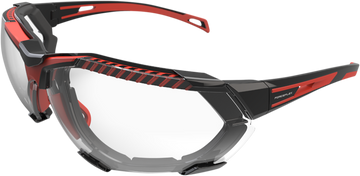 FORCEFLEX FF4 Sunglasses - Foam - Black/Red - Clear Lens FF4-01044-041
