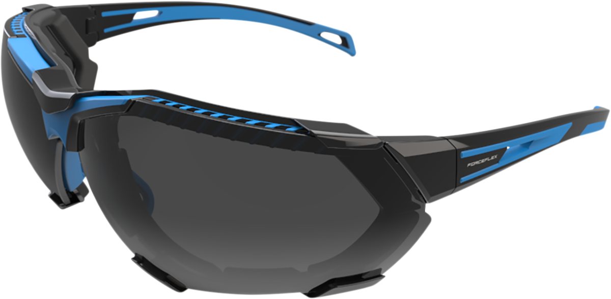 FORCEFLEX FF4 Sunglasses - Foam - Black/Blue - Smoke Lens FF4-01025-041