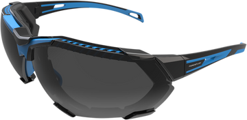 FORCEFLEX FF4 Sunglasses - Foam - Black/Blue - Smoke Lens FF4-01025-041