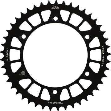 JT SPROCKETS Rear Sprocket - 520 - Black - 45 Tooth JTA822.45BLK by JT Rear Sprockets   Aluminum/Alloy