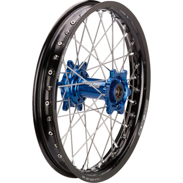 Moose Racing Wheel Assembly - SX-1 - Complete - Rear - Black Wheel/Blue Hub - 19x2.15 - Yamaha YR-21519-BKBU