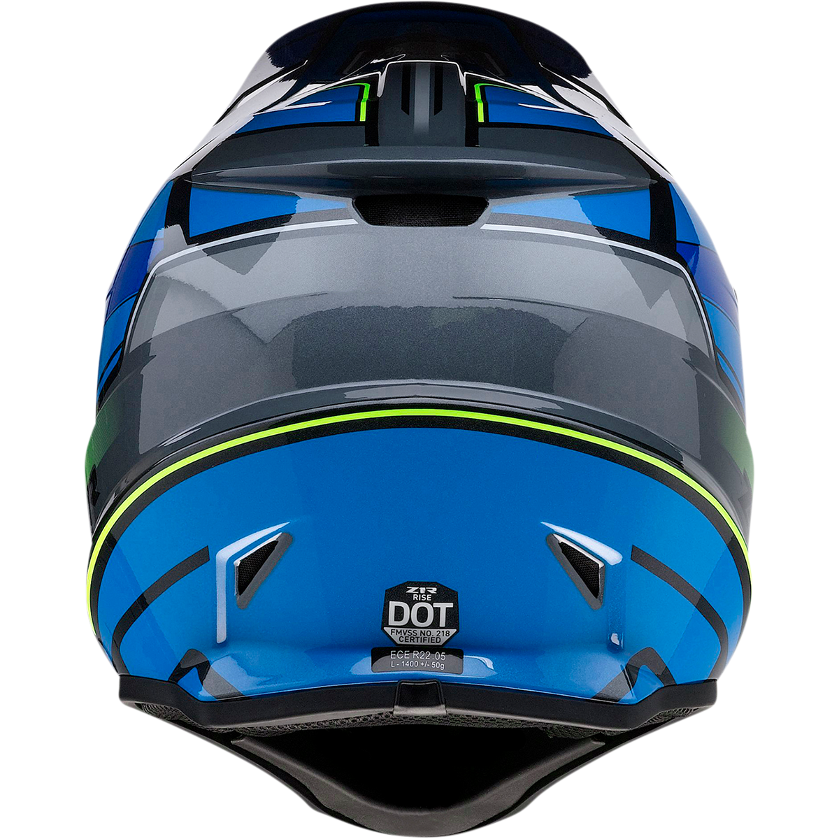 Z1R Rise Helmet - MC - Blue/Hi-Viz - Large 0110-7195