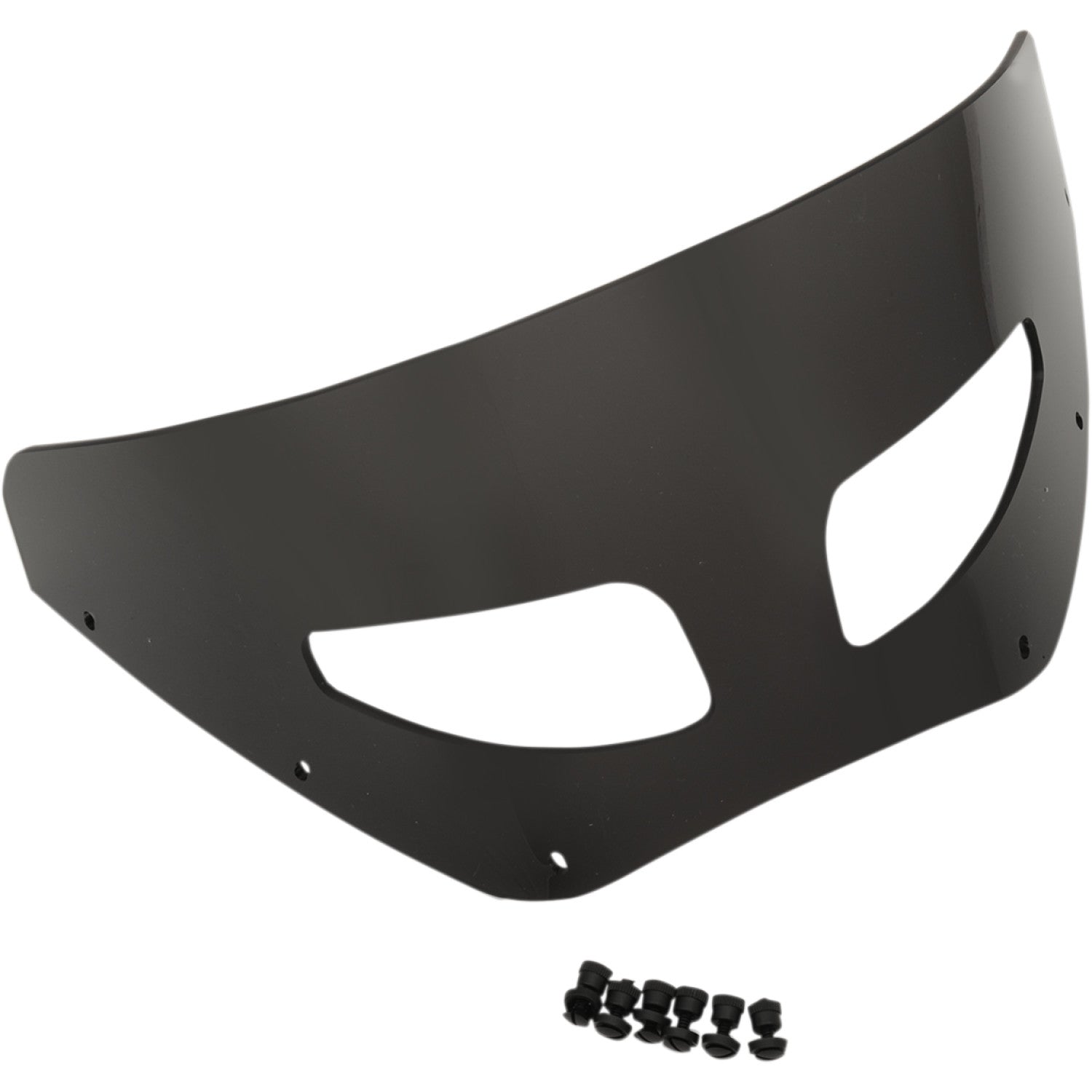 Memphis Shades Road Warrior Windshield - Vented - Dark Black Smoke - 7" MEP87210