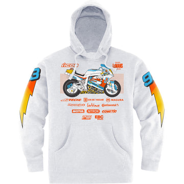 ICON Gixxer Johnny* Hoodie - White - 2XL 3050-6894