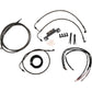 LA Choppers Handlebar Cable/Brake Line Kit - Complete - 12" - 14" Handlebars - Midnight LA-8012KT2B-13M