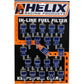 Helix In-Line Fuel Filters - Blue - 1/4" - Display of 21 118-9214