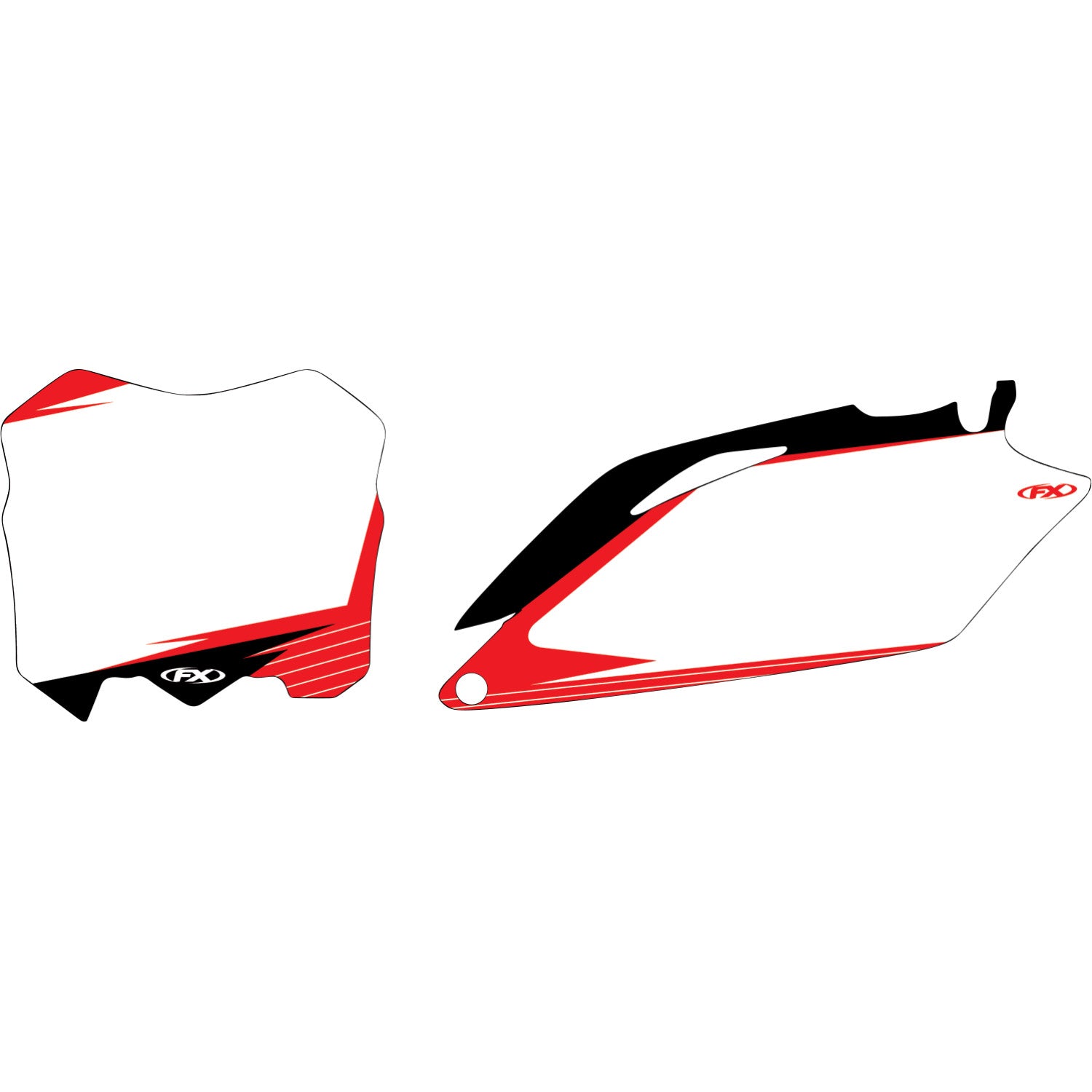 FACTORY EFFEX Graphic Number Plate - White/Red - CRF 24-64356