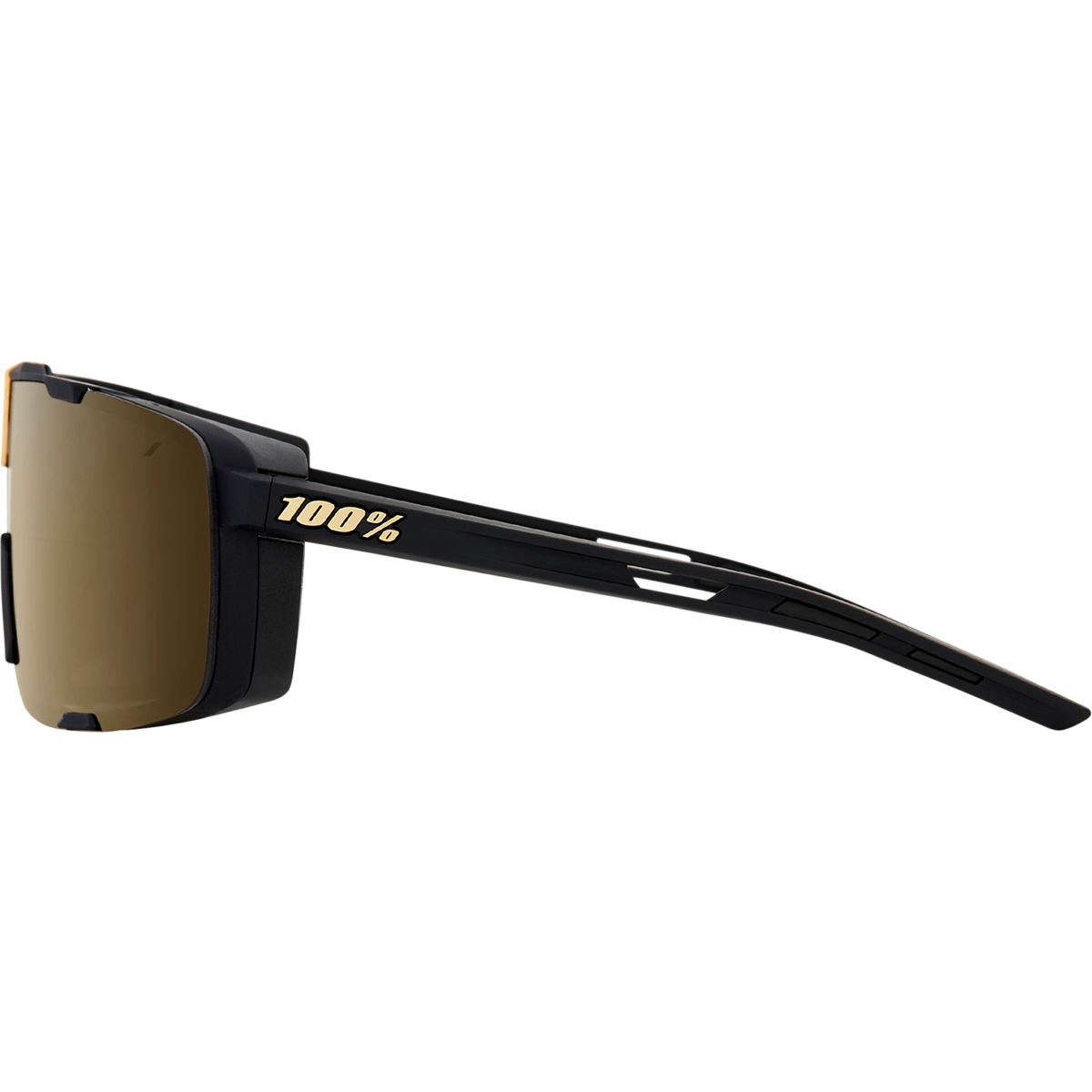 100% Eastcraft Sunglasses - Soft Tact Black - Soft Gold Mirror 61045-258-01