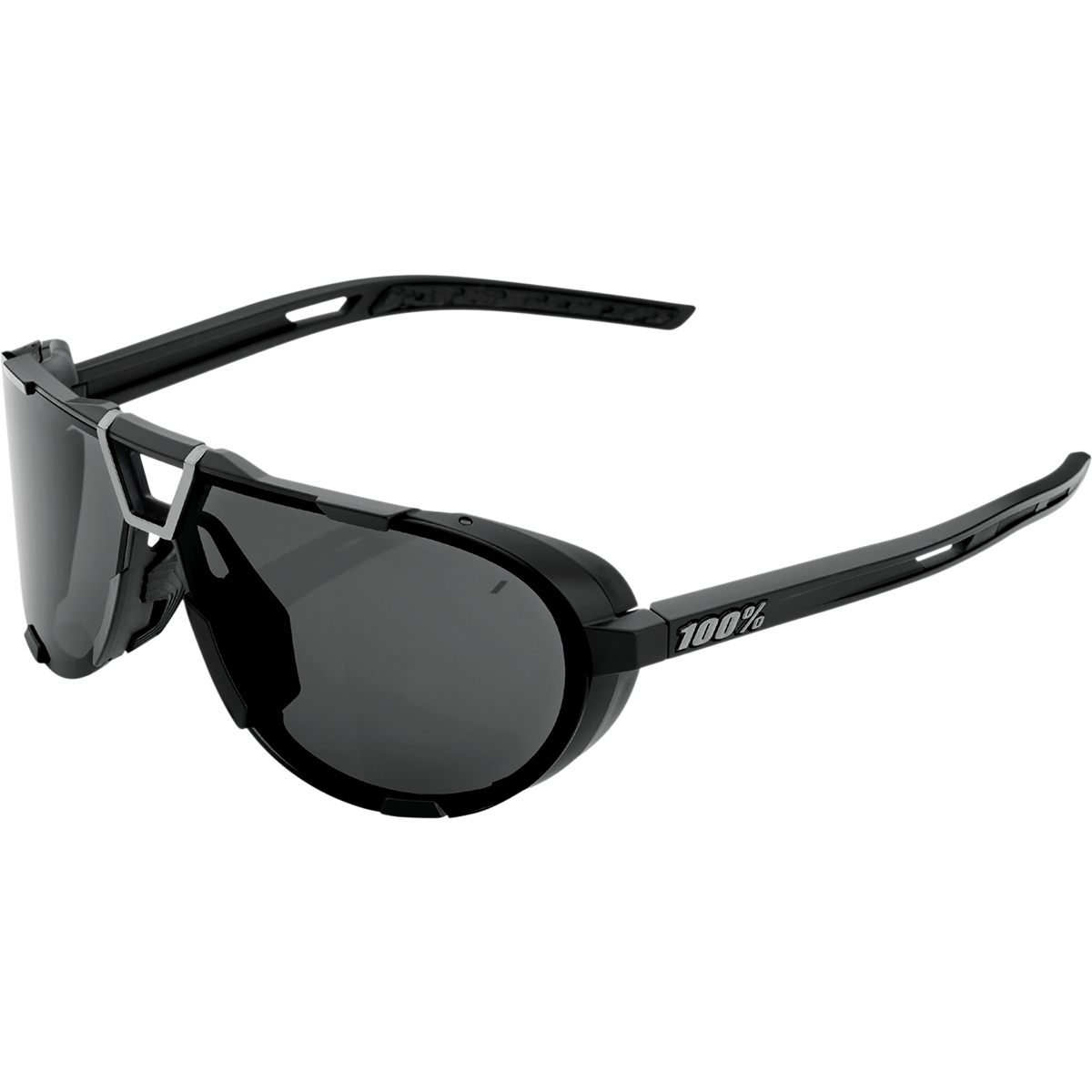 100% Westcraft Sunglasses - Matte Black - Smoke 61046-102-01