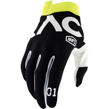 100% Racr iTrack Gloves - Black - Small 10015-019-10