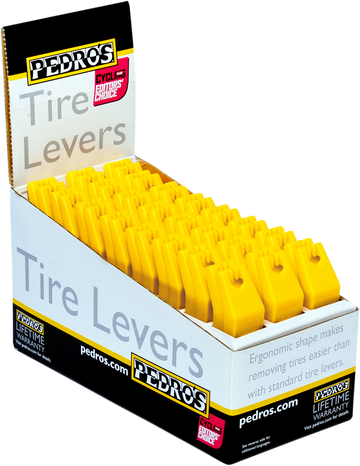 PEDRO'S Tire Levers Display - Yellow - 24 Pack 6400099