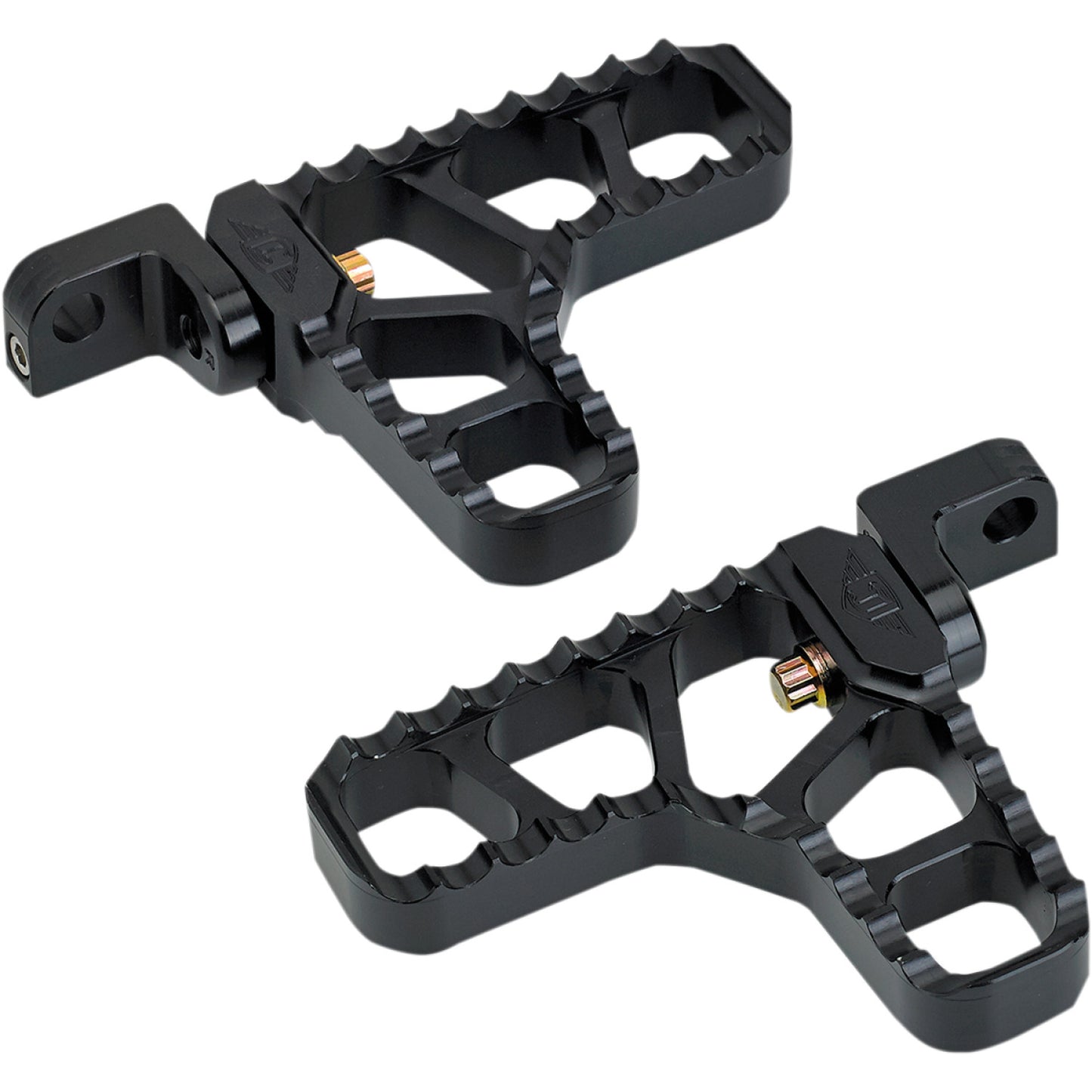 Joker Machine Adjustable Serrated Footpegs - Black - XL 08-62-3B | Footpegs & Parts