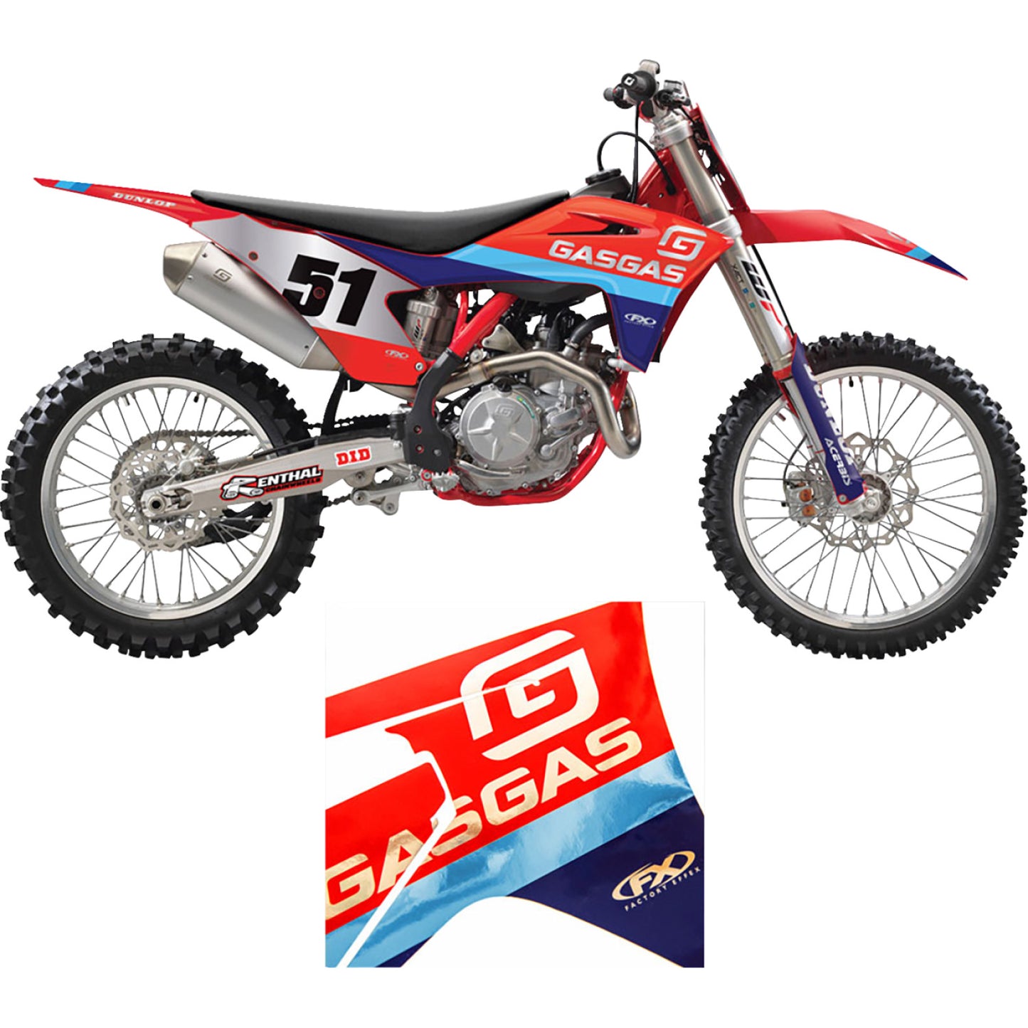 Factory Effex Graphic Kit - Chrome Series - Gas Gas 27-03704