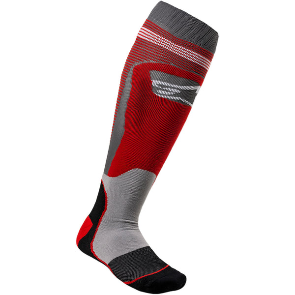 Alpinestars MX Plus 1 Socks - Red/Gray - Small/Medium 4701820-318-SM
