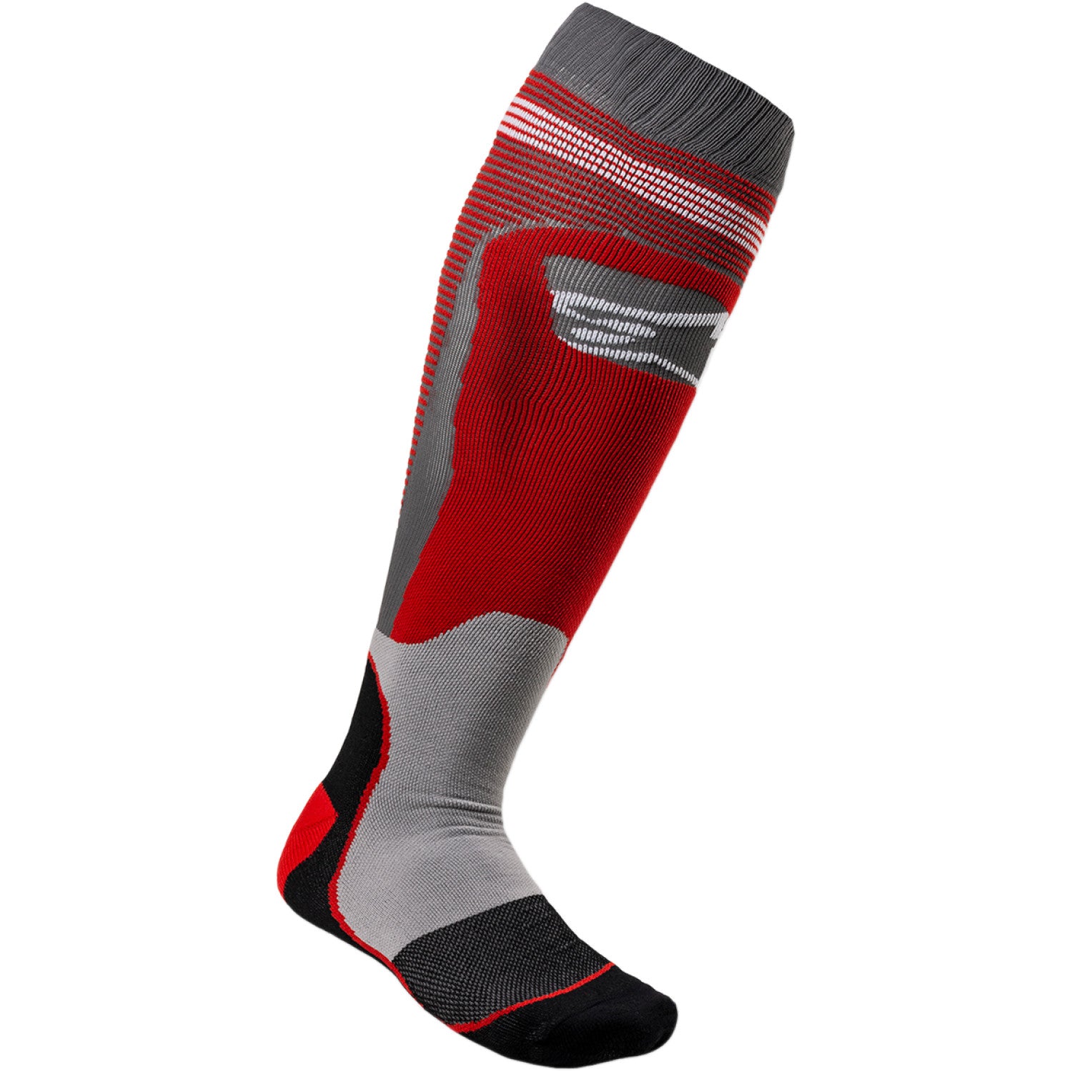 ALPINESTARS MX Plus 1 Socks - Red/Gray - Large/2XL 4701820-318-L2X