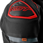 RST S1 D3O Leather CE Jacket - Black/Grey/Red - 3XL