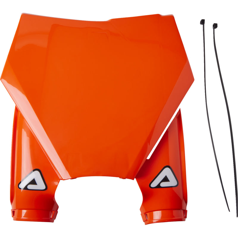 Acerbis Raptor 2 Number Plate - Orange/White 2983165226