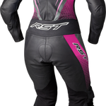 RST Women's Tractech Evo D3O CE Leather Suit - Black/Pink - L