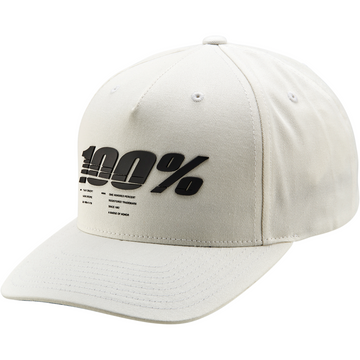 100% Staunch Snapback Hat - White 20072-000-01