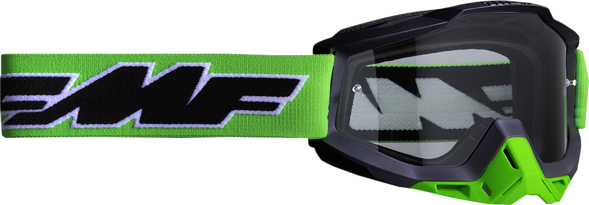 FMF PowerBomb Goggles - Rocket - Lime - Clear F-50036-00007