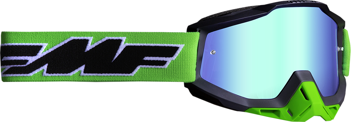 FMF PowerBomb Goggles - Rocket - Lime - Green Mirror F-50037-00007