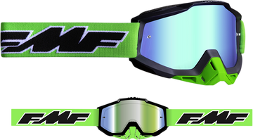 FMF PowerBomb Goggles - Rocket - Lime - Green Mirror F-50037-00007