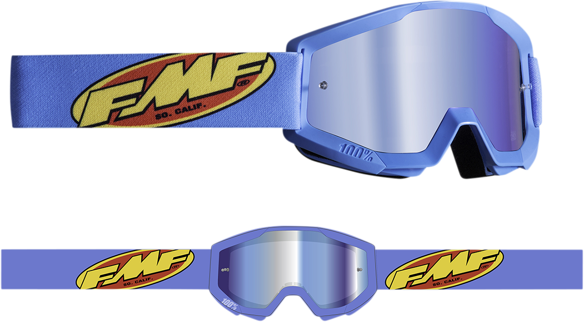 FMF Youth PowerCore Goggles - Core - Cyan - Blue Mirror F-50055-00005