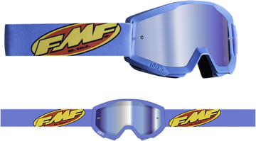 FMF Youth PowerCore Goggles - Core - Cyan - Blue Mirror F-50055-00005