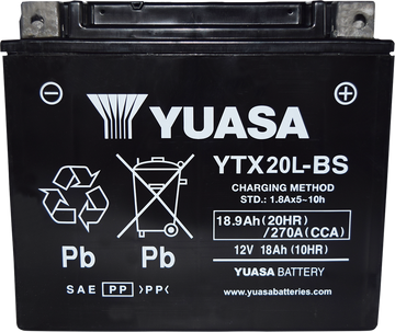 Yuasa AGM Battery - YTX20L-BS YUAM320BSTWN