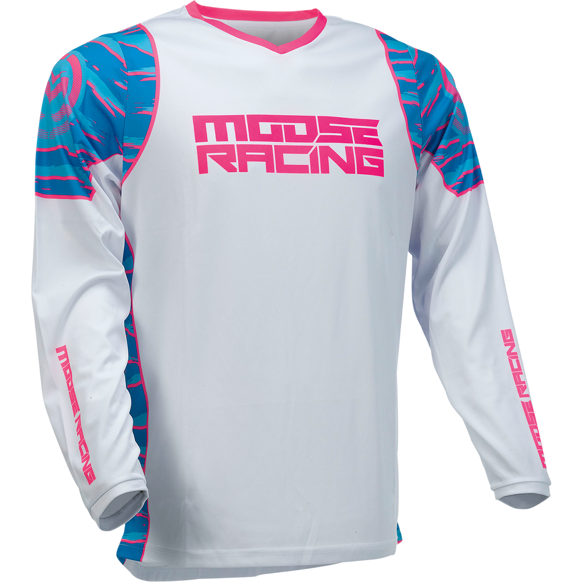 MOOSE RACING Qualifier Jersey - Blue/Pink - 5XL 2910-6957 by Moose Racing