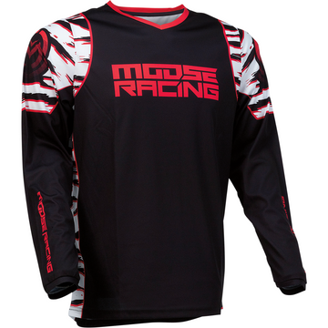 MOOSE RACING Qualifier Jersey - Black/Red - 4XL 2910-6980 by Moose Racing