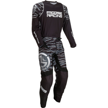 MOOSE RACING Qualifier Pants - Black/White - 30 2901-10037