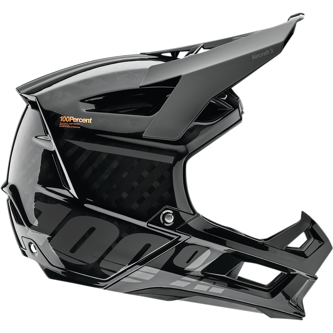 100% Aircraft 2 Helmet - Black - Large 80002-00003