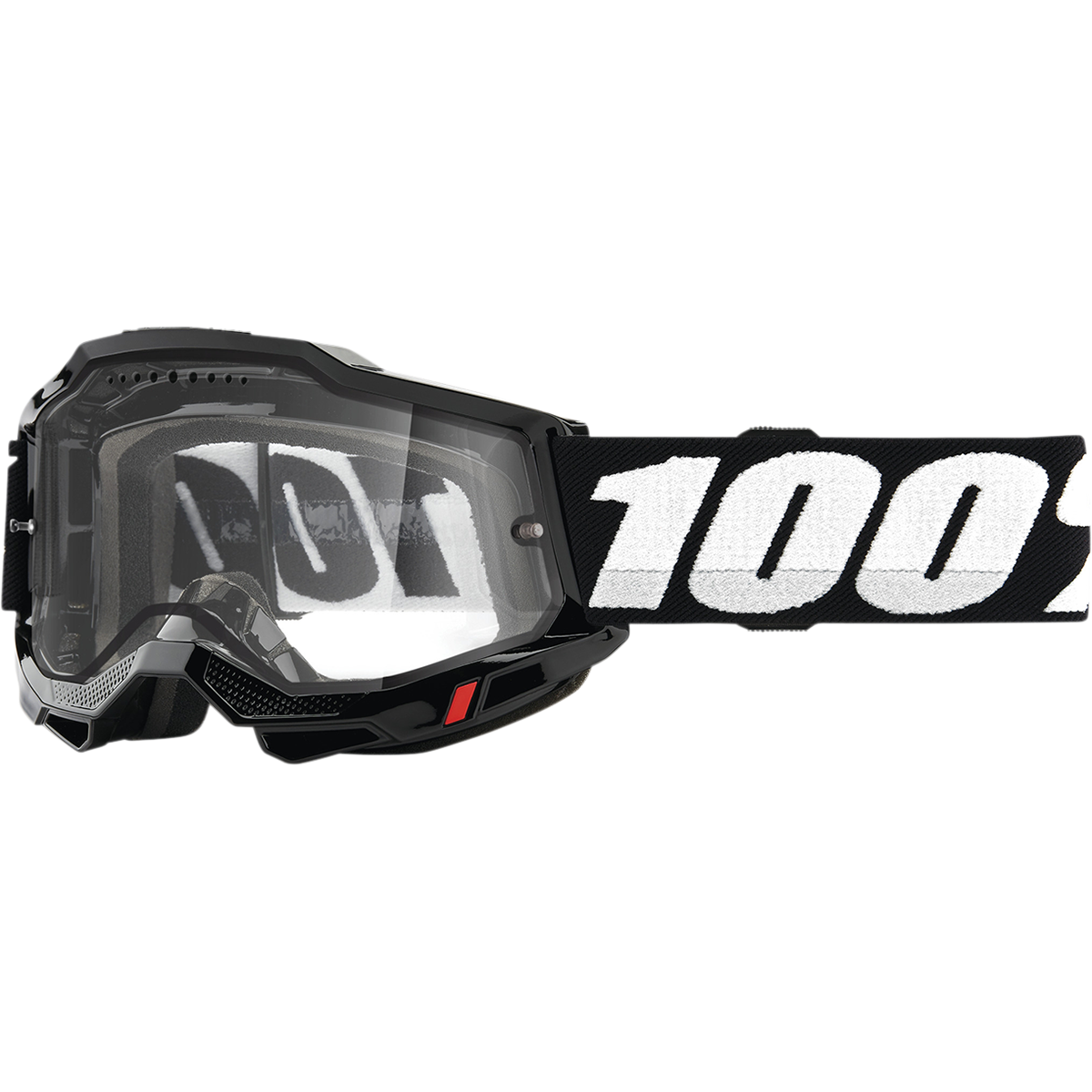 100% Accuri 2 Enduro MTB Goggles - Black - Clear 50016-00001