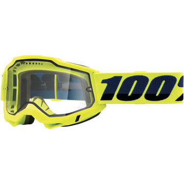 100% Accuri 2 Enduro MTB Goggles - Fluo Yellow - Clear 50016-00003