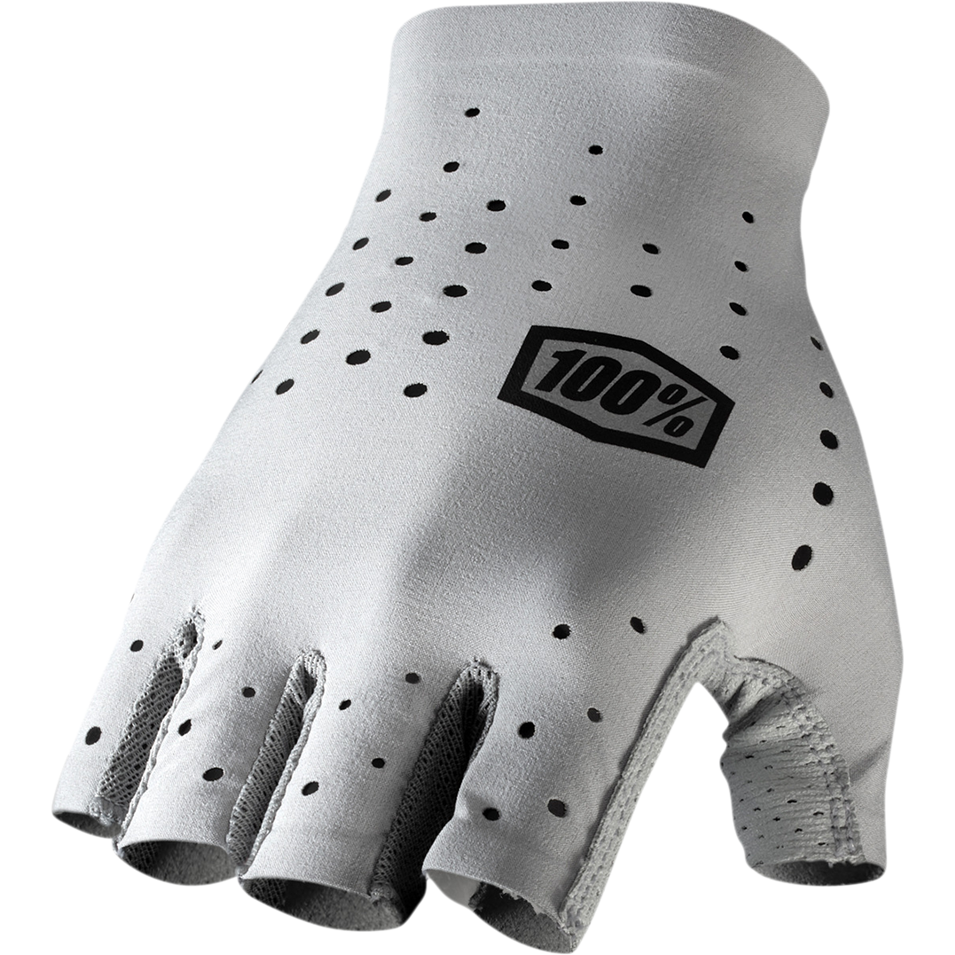 100% Sling Short Finger Gloves - Gray - Small 10021-00005