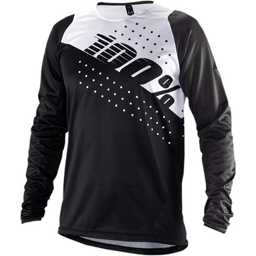 100% R-Core Long-Sleeve Jersey - Black/White - Small 40005-00010